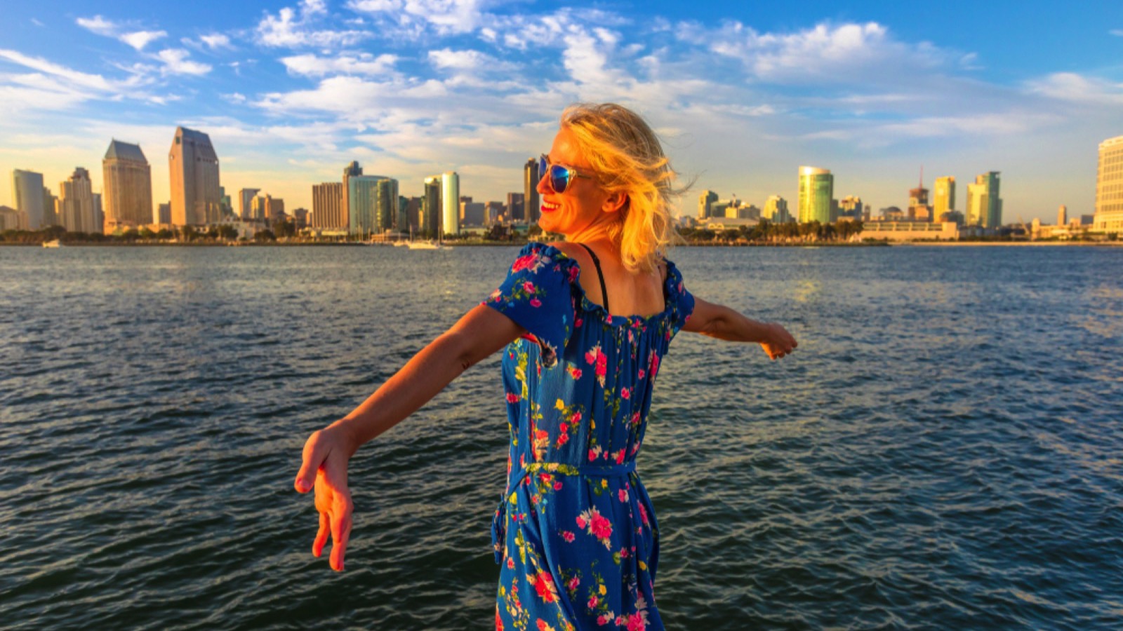 Woman tourist in San Diego